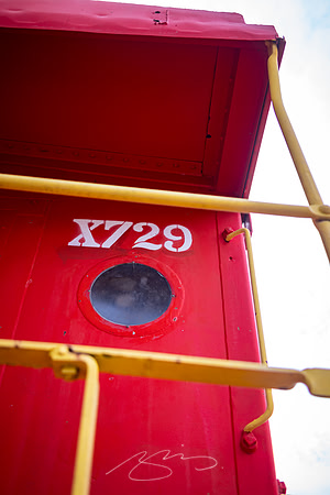 Dublin Downtown - Dec 2022 - 11 - X729 Caboose, Dublin Railroad Park