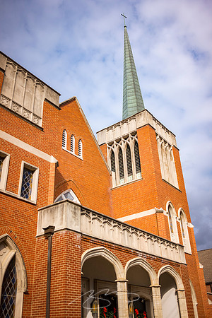 Dublin Downtown - Dec 2022 - 34 - First United Methodist Church Facade, 310 W. Gaines St