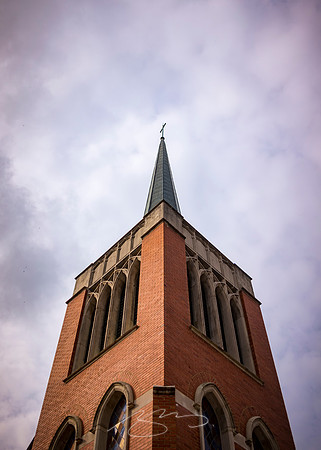 Dublin Downtown - Dec 2022 - 35 - First United Methodist Church Tower, 310 W. Gaines St