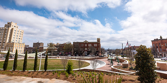 Macon - Mar 2026 - 5 - Rosa Parks Square (Wideangle), Poplar and First Sts.