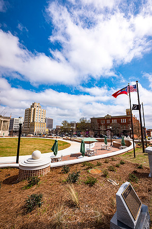Macon - Mar 2026 - 6 - Rosa Parks Square (Memorials and Seating), Poplar and First Sts.