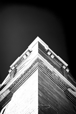 Jackson - Feb 2023 - 6 - Butts County Courthouse Tower (B&W Study)