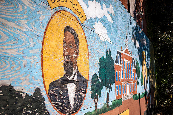 Sparta - Mar 2023 - 9 - Bishop Holsey Mural, Pocket Park, Broad St