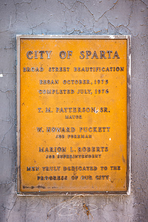 Sparta - Mar 2023 - 10 - Broad Street Beautification Plaque, Needing Updates