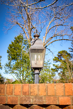 Eatonton - Mar 2023 - 10 - Light over Brick Fence, N. Madison Ave