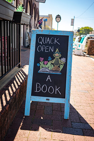 Senoia - March23 - 34 - Quack Open a Book (Sign), 53 Main St