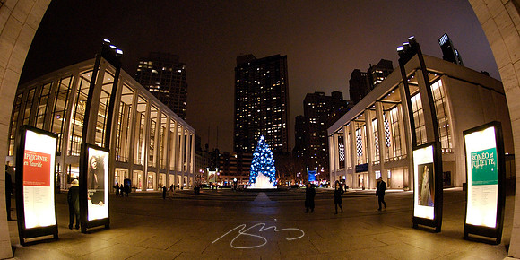Lincoln Center and City (from Met Door)