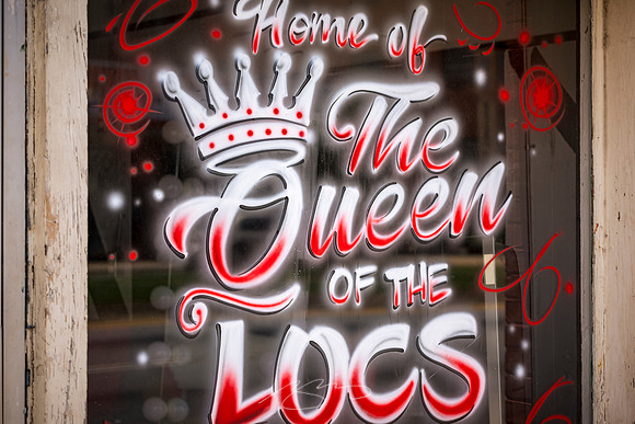 Macon - July 2023 - 16 - Queen of the Locs (Sign), 481 MLK Blvd