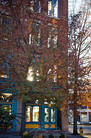 Sunset through Children's Museum Windows