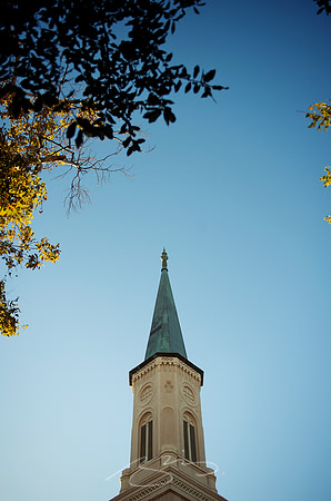 First Presbyterian Steeple in Fall Light