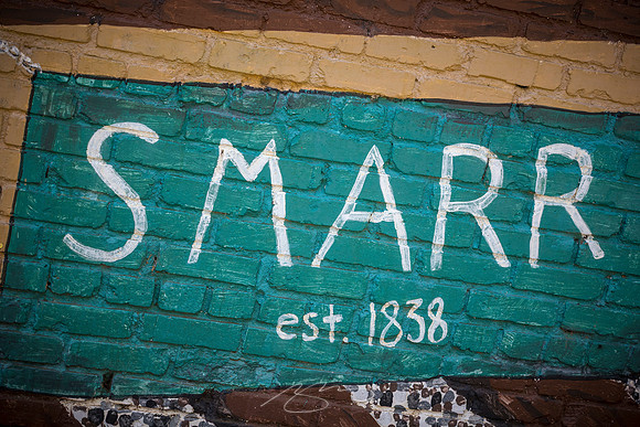 Smarr - May 2025 - 1 - Building Mural (Detail #1), Evens and Rumble Rds., Smarr
