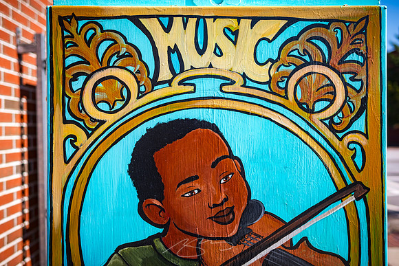 Augusta - September 2023 - 22 - Painted Utility Box (Music), James Brown Blvd