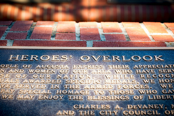 Augusta - September 2023 - 50 - Heroes' Overlook Plaque, Augusta Riverwalk