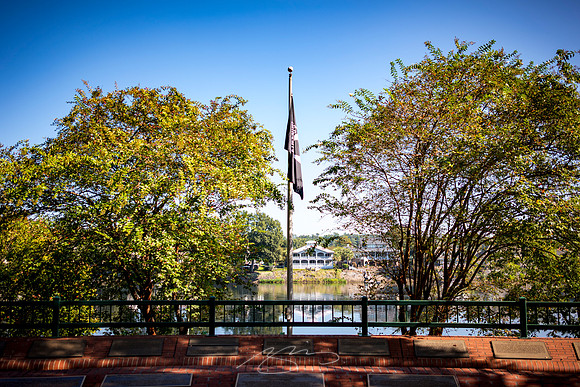 Augusta - September 2023 - 49 - POW-MIA Flag at Heroes' Overlook (#1), Augusta Riverwalk