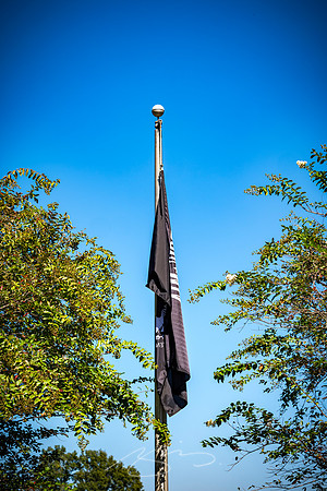 Augusta - September 2023 - 51 - POW-MIA Flag at Heroes' Overlook (#2), Augusta Riverwalk