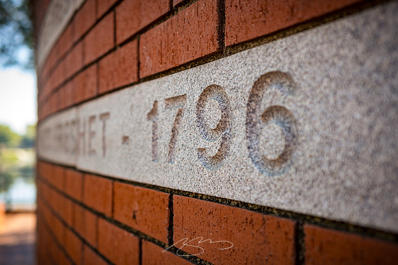 Augusta - September 2023 - 52 - Flood Level (1796), Augusta River Levee