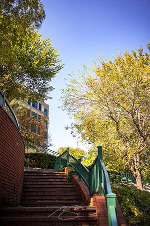Augusta - September 2023 - 55 - Stairs and Trees at 9th St., Augusta Riverwalk
