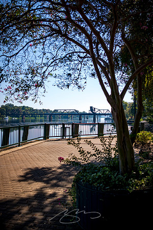 Augusta - September 2023 - 62 - Overlook, Savannah River, and Railroad Bridge, Augusta Riverwalk