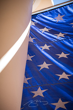 Macon - May 2022 - 39 - City Hall (Column and Flag Detail), Macon