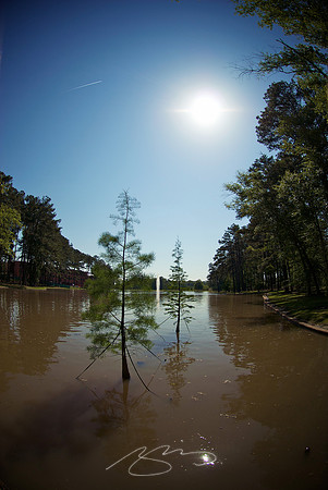 MSC Lake, Fountain, and Trees. Non-MSC Sun.