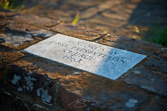 Restored by the Presbyterian Church, 1963
