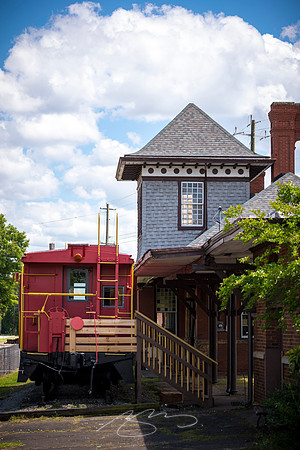 Forsyth - May 2025 - 2 - Forsyth Train Depot (Train and Tower), 104-114 E. Adams St., Forsyth