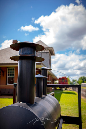 Forsyth - May 2025 - 36 - Forsyth Train Depot (Engine Sculpture #2), 104-114 E. Adams St., Forsyth