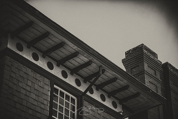 Forsyth - May 2025 - 25 - Forsyth Train Depot (Roof and Chimneys), 104-114 E. Adams St., Forsyth