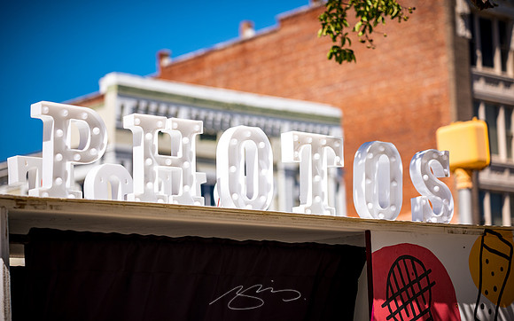Macon - Sept 2022 - 20 - Photobooth Sign, Poplar & Second, Downtown Macon