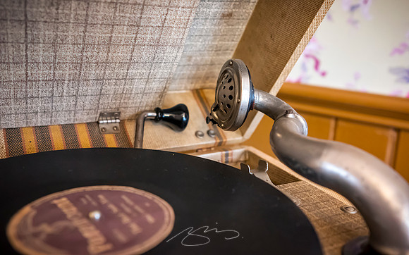 Columbus - July 2023 - 10 - Record Player Detail, Ma Rainey House, 805 5th Ave
