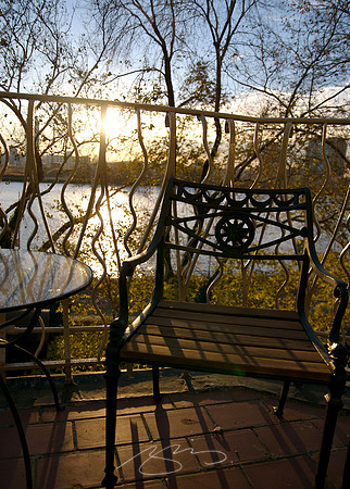 Balcony Chair in East River Sunrise
