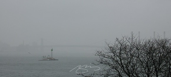 East River on a Stormy Sunday Morning