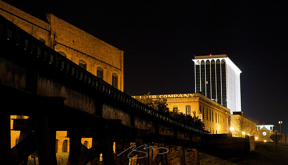 Downtown Columbus at Night (Train Tracks)